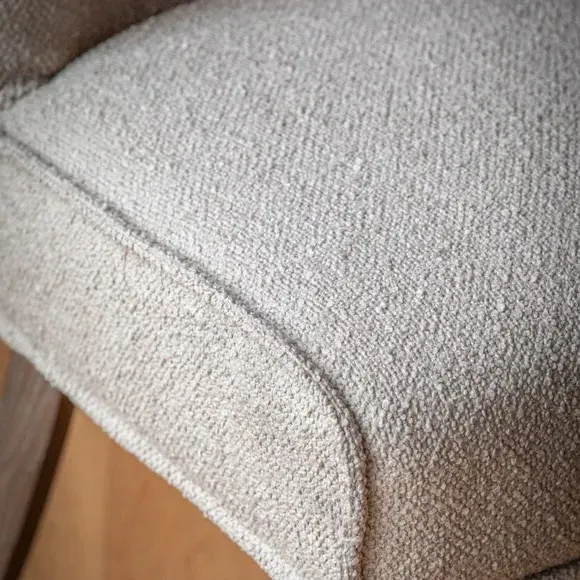 Set of 2 Dining Chairs - Taupe, Linen