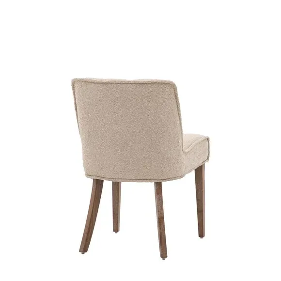 Set of 2 Dining Chairs - Taupe, Linen