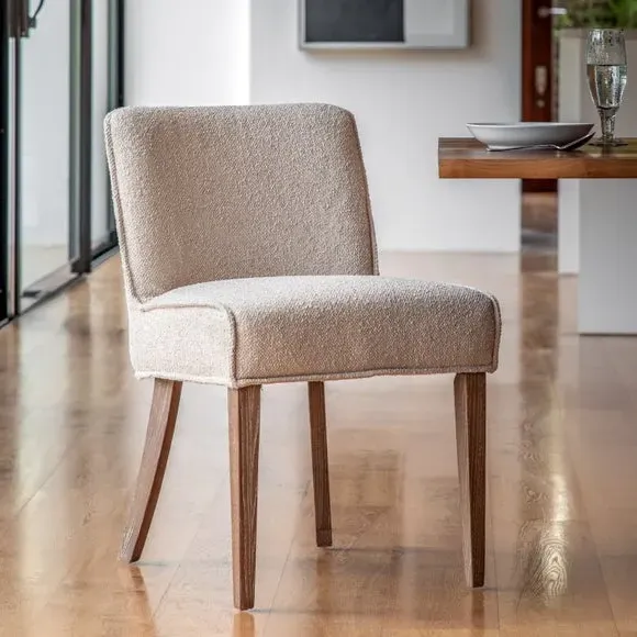Set of 2 Dining Chairs - Taupe, Linen image