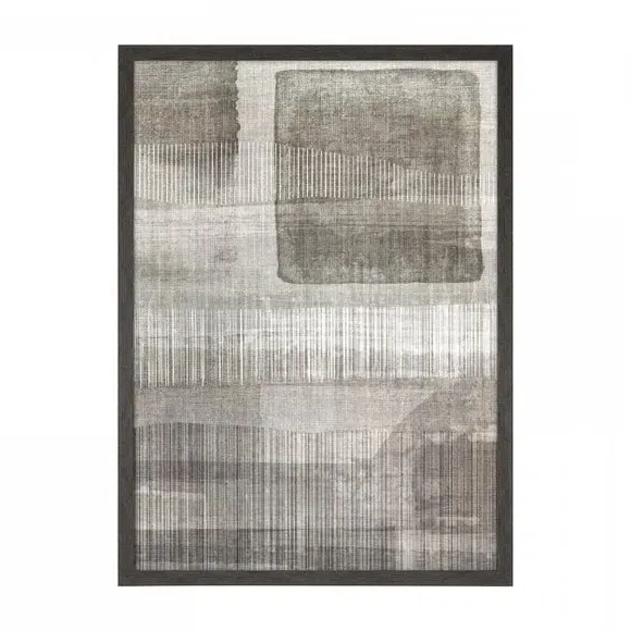 Set of 2 Framed Abstract Prints - Grey