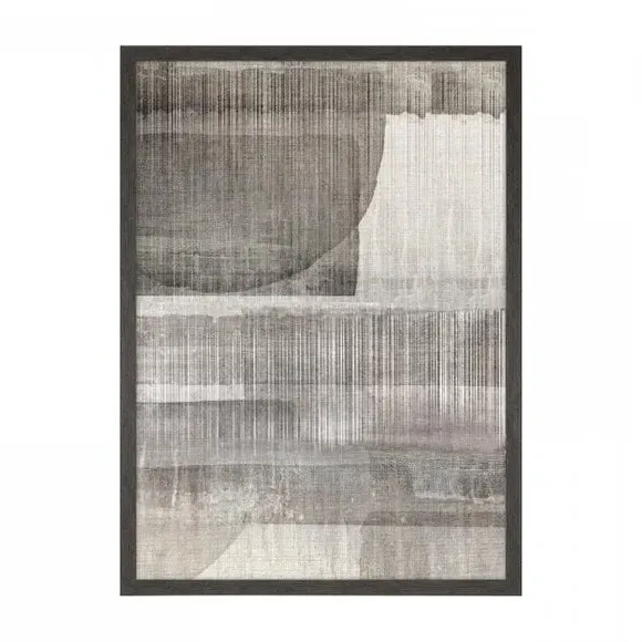 Set of 2 Framed Abstract Prints - Grey