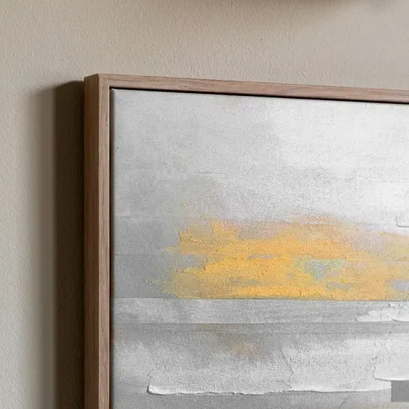 Set of 2 Framed Canvas Art - Natural, Abstract