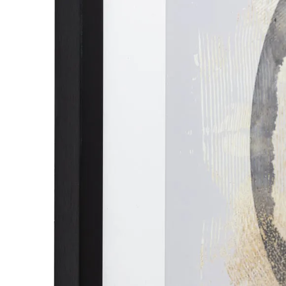 Set of 2 Framed Prints Abstract - Black