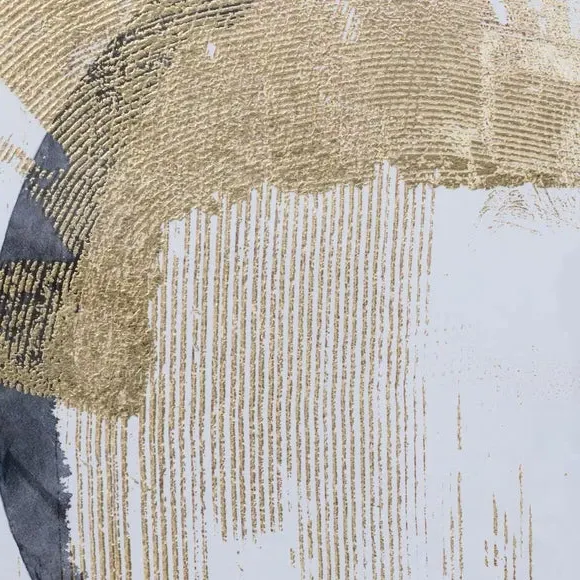 Set of 2 Framed Prints Abstract - Black