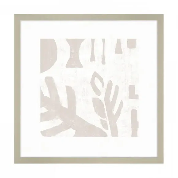 Set of 2 Framed Prints - Brown, Neutral Tones