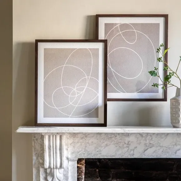 Set of 2 Framed Prints - Natural image