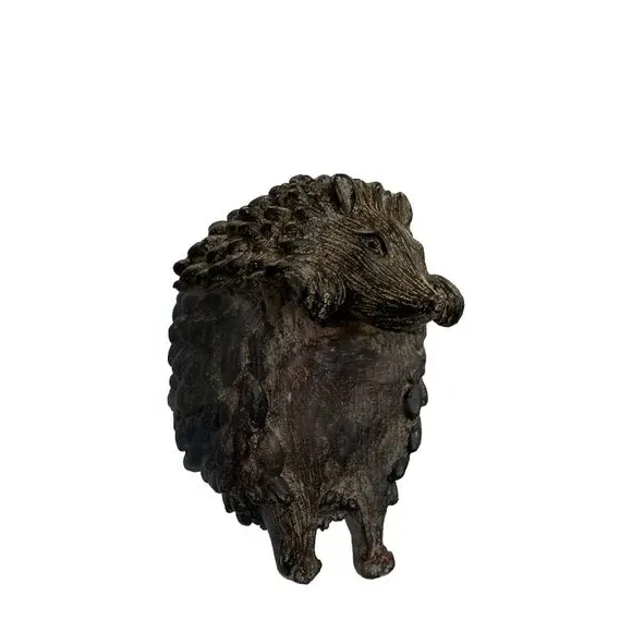 Set of 2 Hedgehog Pot Hangers - Brown, Polyresin