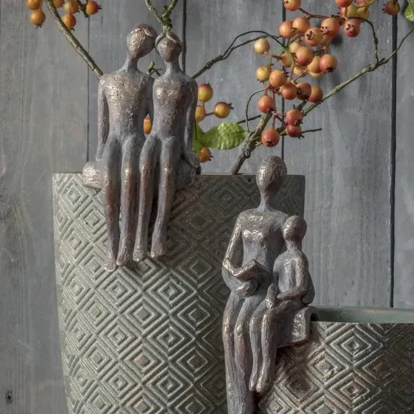 Set of 2 Pot Hangers Friendship Design - Bronze