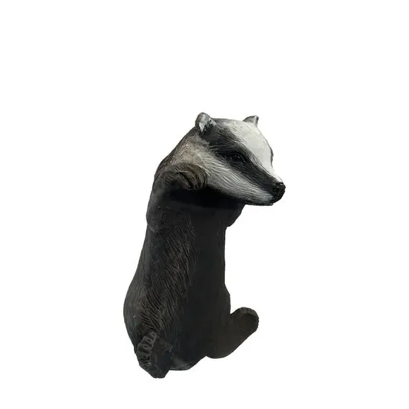 Set of 2 Pot Hangers with Badger Design - White