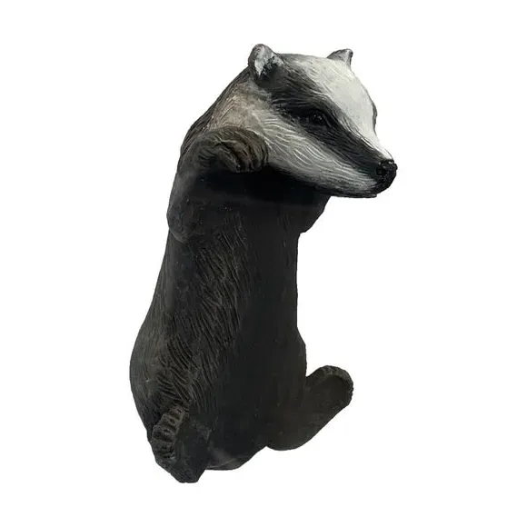 Set of 2 Pot Hangers with Badger Design - White