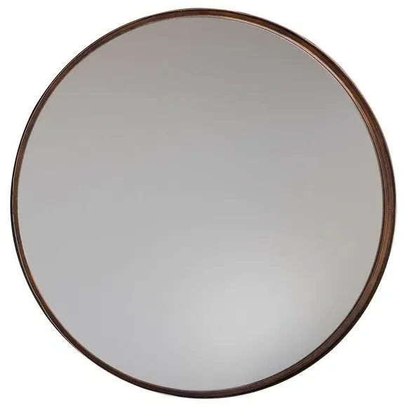 Set of 2 Round Wall Mirrors - Bronze