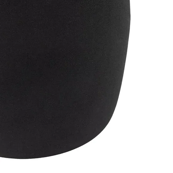 Set of 2 Rounded Vases - Black, Metal
