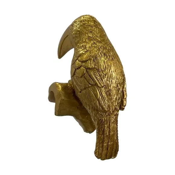 Set of 2 Toucan Pot Hangers - Gold