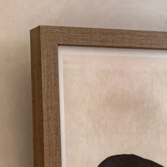 Set of 3 Framed Prints Abstract - Black