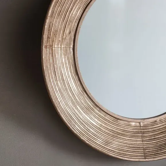 Set of 3 Round Wall Mirrors - Gold, Metal