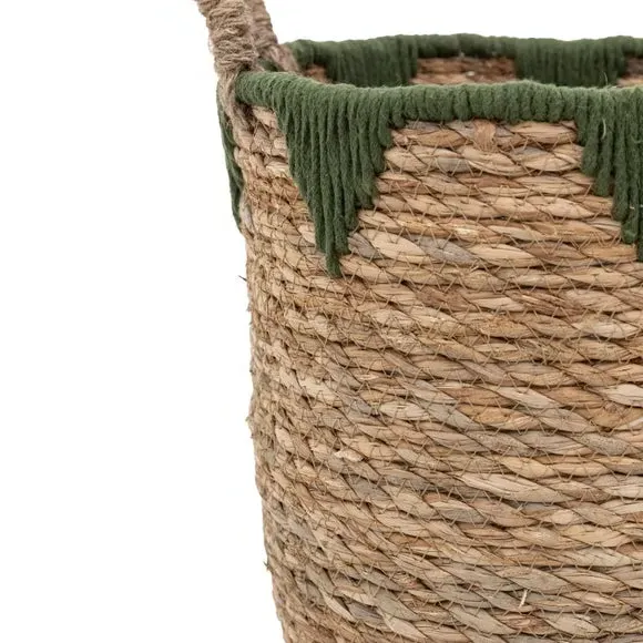 Set of 3 Storage Baskets - Natural, Woven