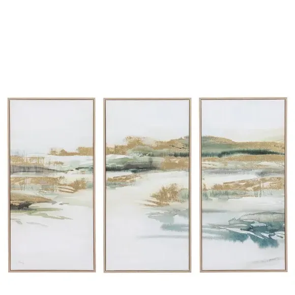 Set of 3 Triptych Canvas Prints - Natural Frame image