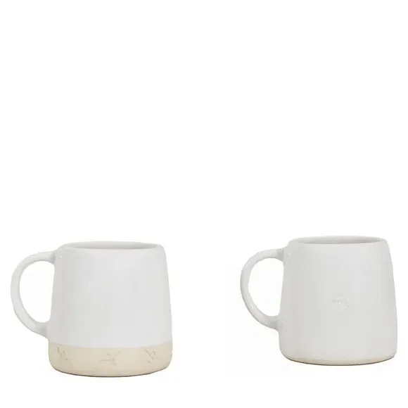 Set of 4 Bee Mugs - White, Ceramic
