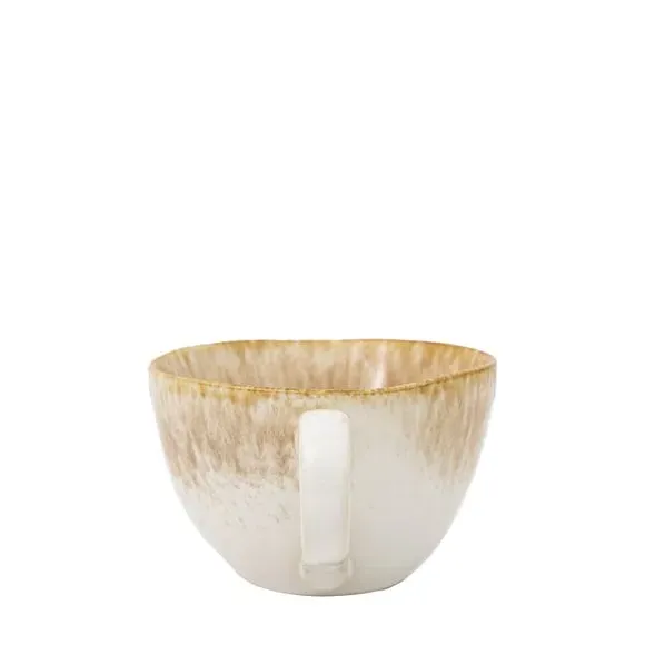 Set of 4 Mugs with Reactive Glaze - Camel, Ceramic