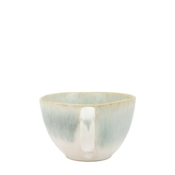 Set of 4 Mugs with Reactive Glaze - Duck Egg, Ceramic