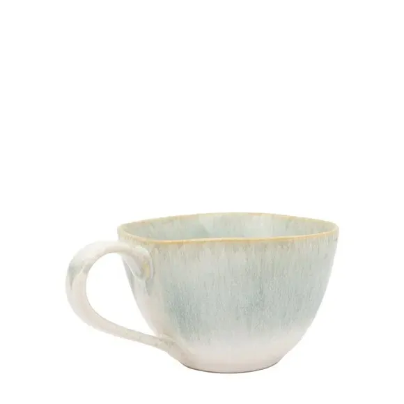 Set of 4 Mugs with Reactive Glaze - Duck Egg, Ceramic