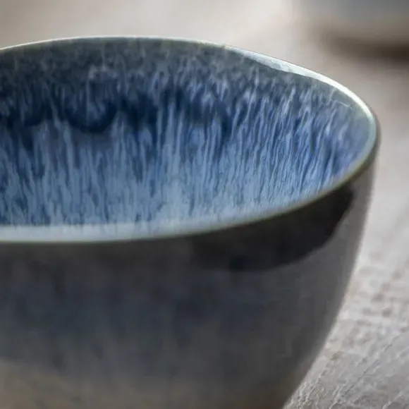 Set of 4 Mugs with Reactive Glaze - Ink, Ceramic
