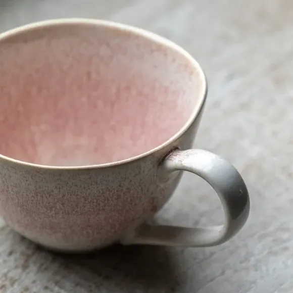 Set of 4 Mugs with Reactive Glaze - Rose, Ceramic