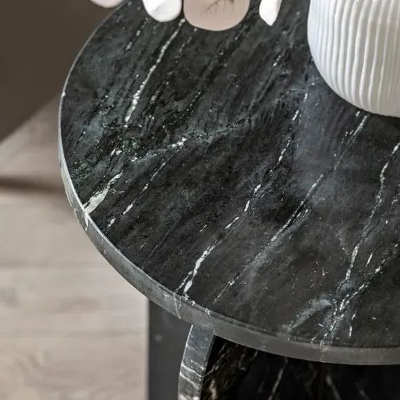 Side Table - Charcoal, Marble