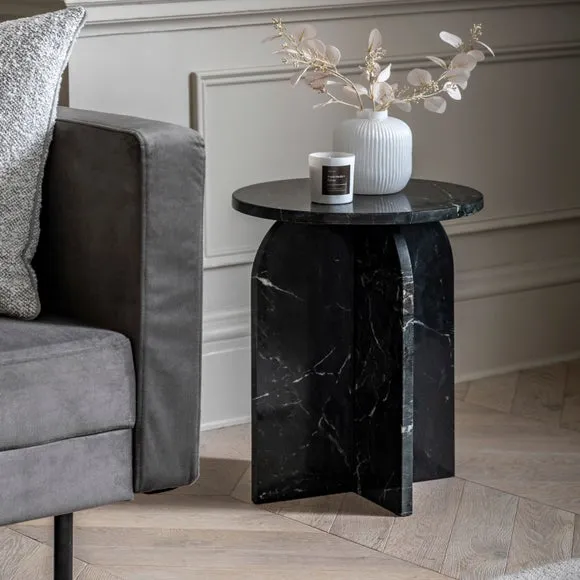 Side Table - Charcoal, Marble image