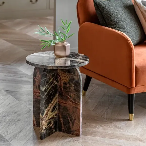Side Table - Forest, Marble
