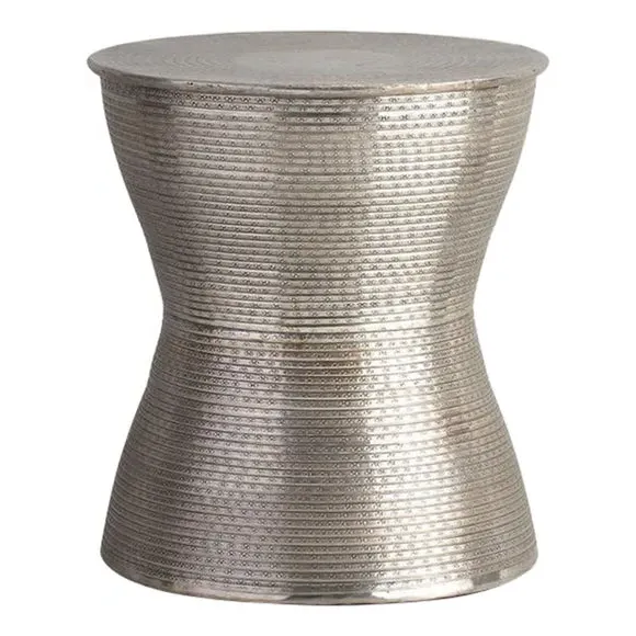 Side Table Handmade - Silver, Metal