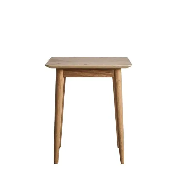 Side Table with Chevron Design - Natural, Oak