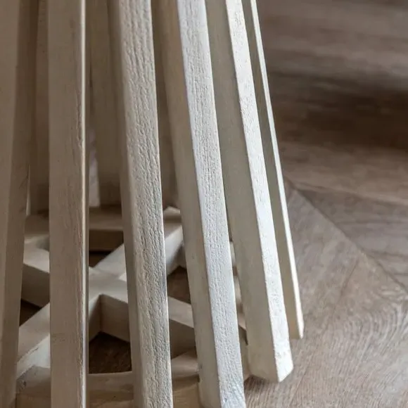 Side Table with Marble Top - Natural, Mango Wood