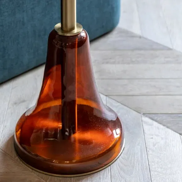Side Table with Marble Top - Orange, Glass