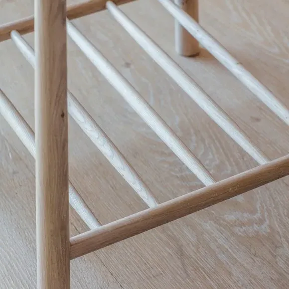 Side Table with Shelf - Natural, Oak