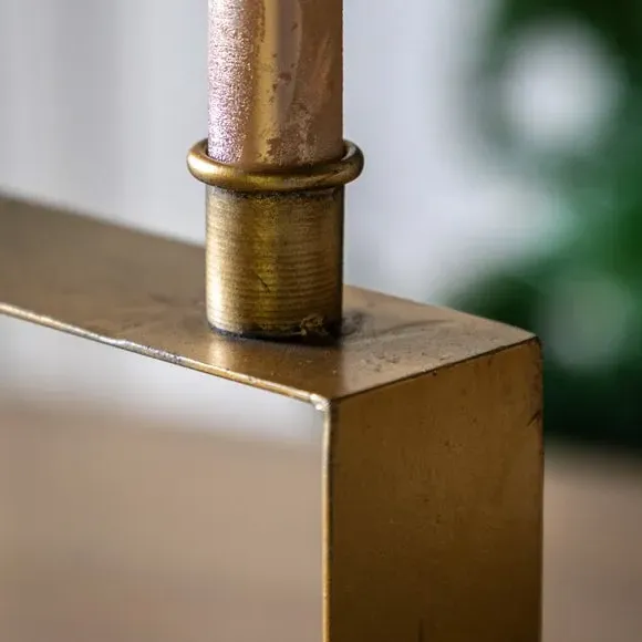Single Candle Holder - Gold, Metal