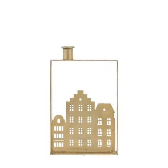 Single Candle Holder - Gold, Metal