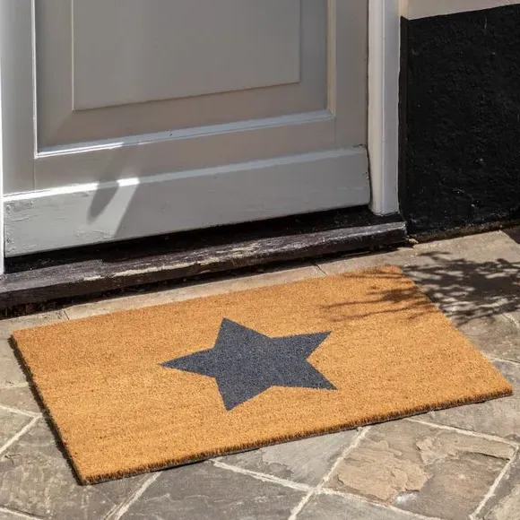 Single Star Coir Doormat - Natural image