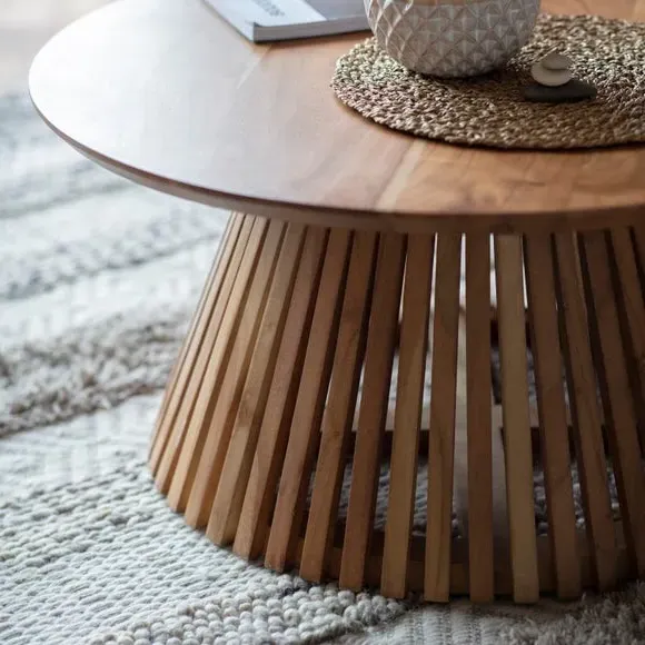 Slatted Coffee Table - Natural, Acacia Wood