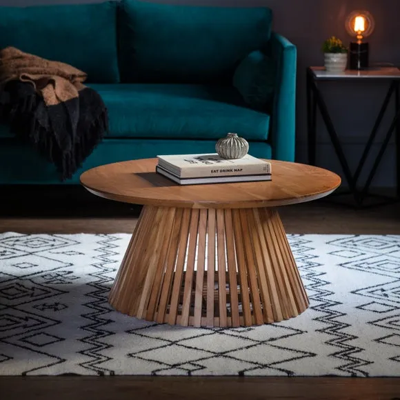 Slatted Coffee Table - Natural, Acacia Wood image