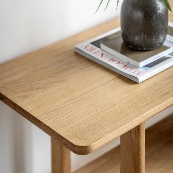 Slim Console Table - Natural, Oak