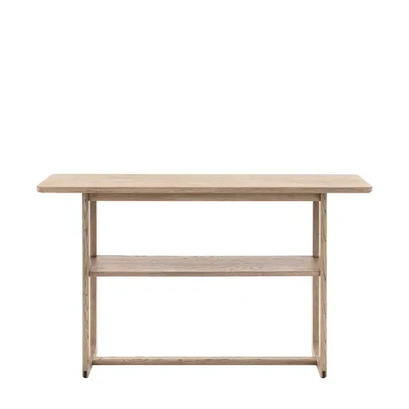 Slim Console Table - Smoked, Oak