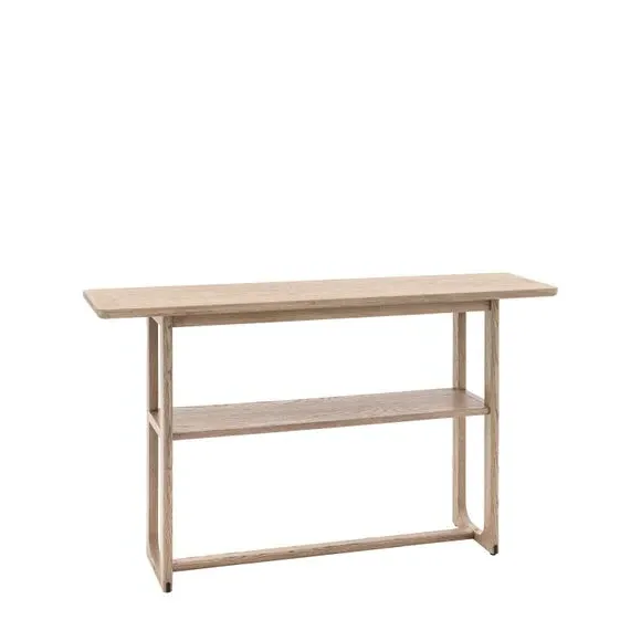 Slim Console Table - Smoked, Oak