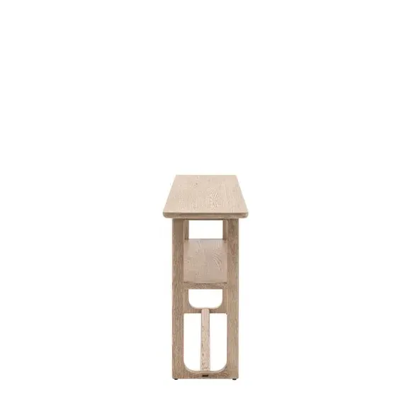 Slim Console Table - Smoked, Oak