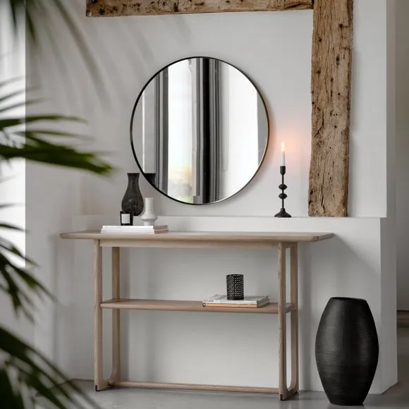 Slim Console Table - Smoked, Oak