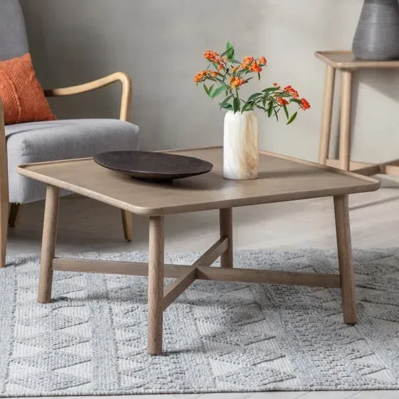 Square Coffee Table - Grey, Oak image
