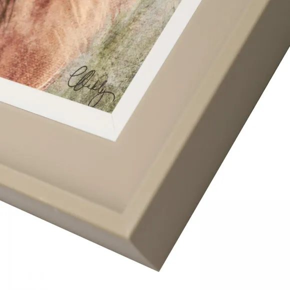 Square Framed Print - Brown, Cow Design