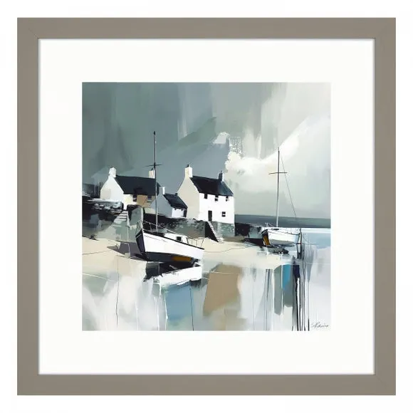 Square Framed Print Sea Spirit - Blue