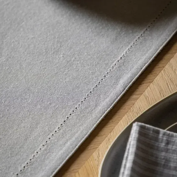 Table Runner - Dove Grey, Cotton