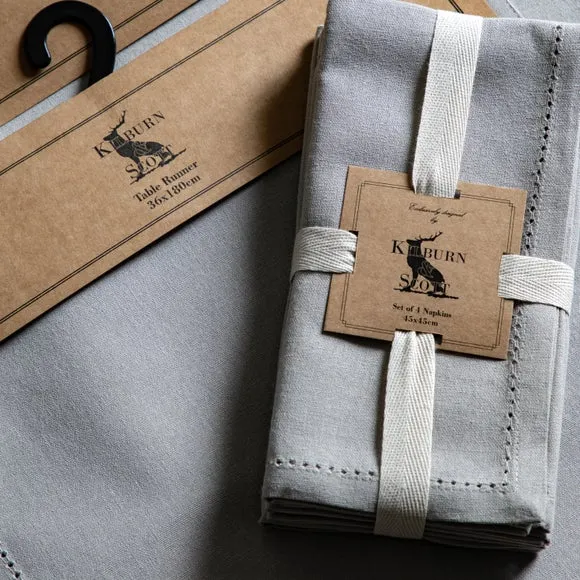 Table Runner - Dove Grey, Cotton